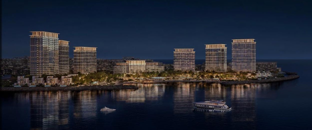 Address Residences، جزيرة المرجان، ليلًا (تصور المطوّر)